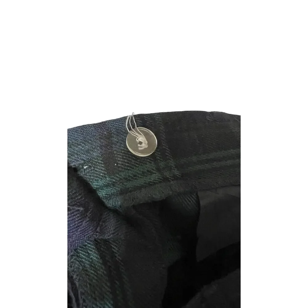 Vintage Preppy Steampunk Tartan Plaid Rafaella Wool Vest Shorts Set Sz L/14